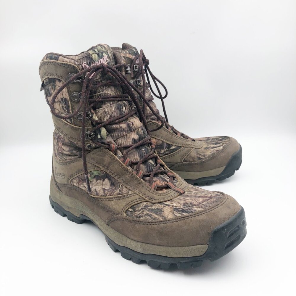 DANNER High Ground 8in Mossy Oak Break Up Country Camo Boots Womens 7